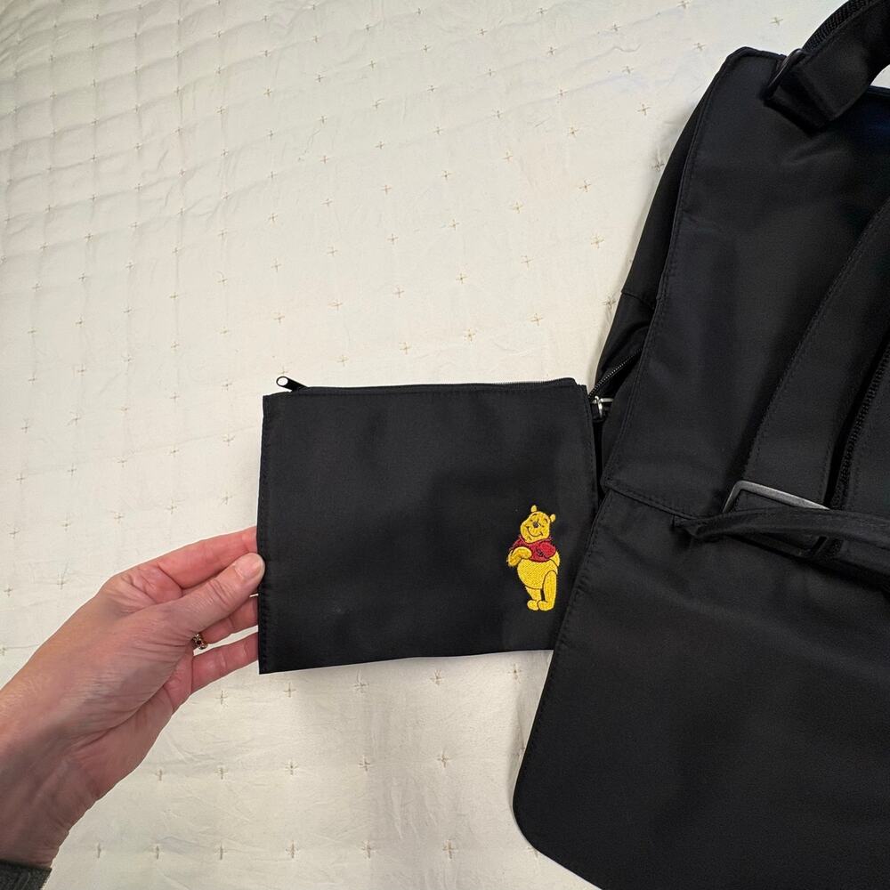 Disney Winnie the Pooh Nylon Backpack Black Medium Utility - Picture 6 of 11